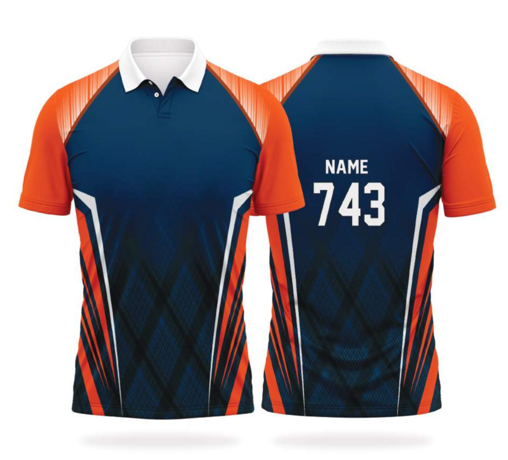 Navy Orange Combo Jersey