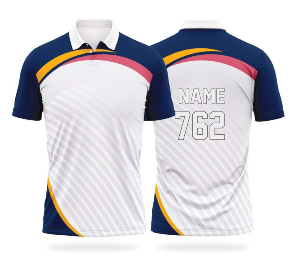 White-Blue Combo Jersey
