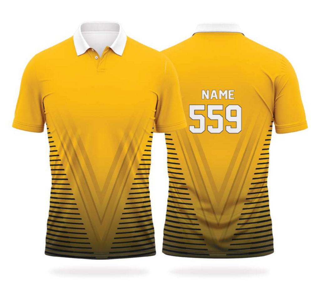 Yellow Black Pattern Jersey